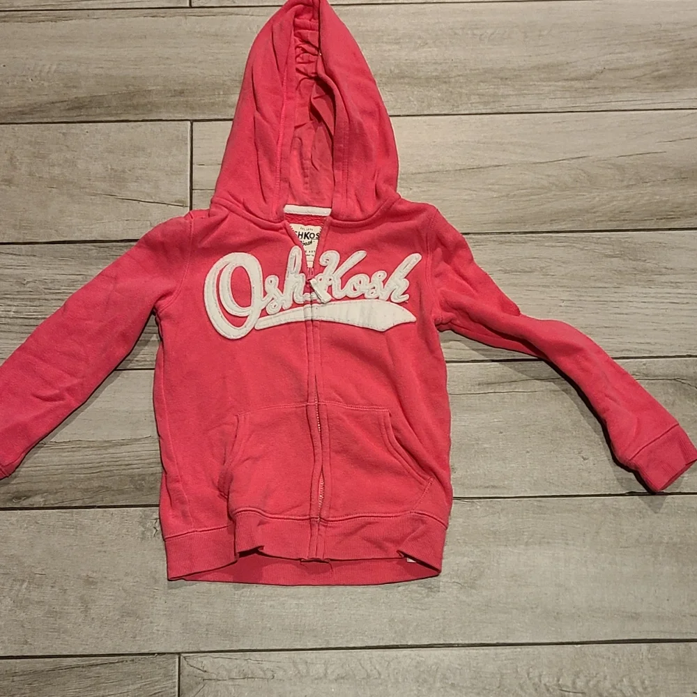 🍋‍🟩 Osh Kosh girls pink zip up sweatshirt☀️